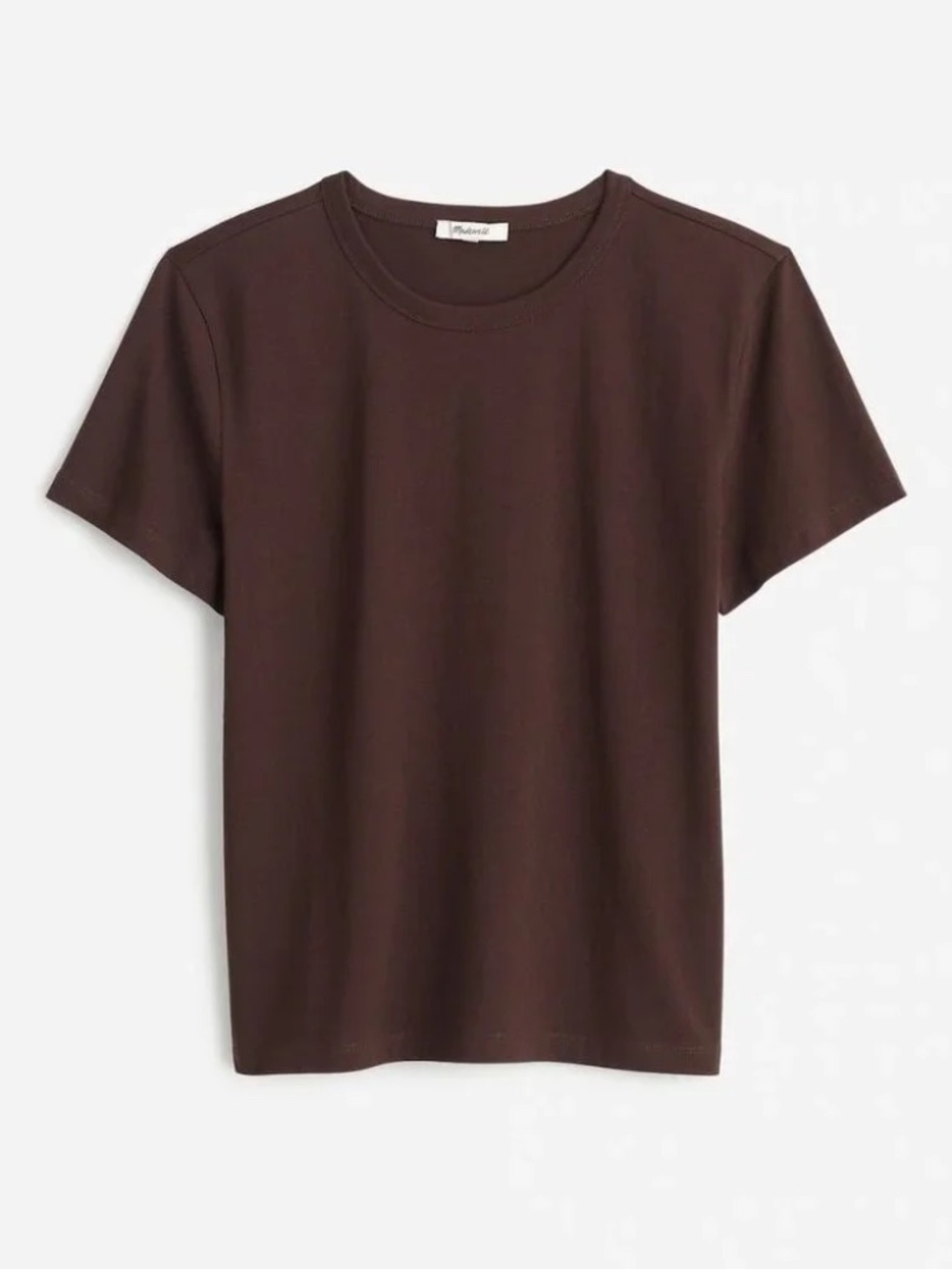 Madewell The Perfect Crewneck T Brown Small